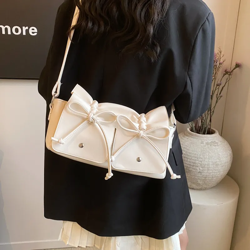Cwatcun PU Crossbody Shoulder Bags Regular Women's White/Silver/Pink/Black-2