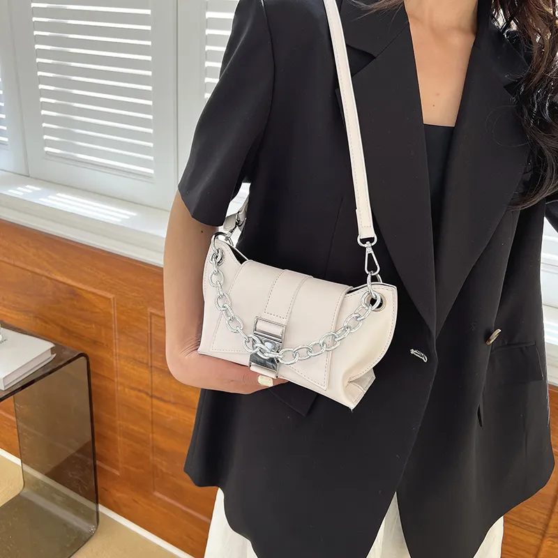 Cwatcun PU Shoulder Bag Women's White/Pink/Coffee/Black-4