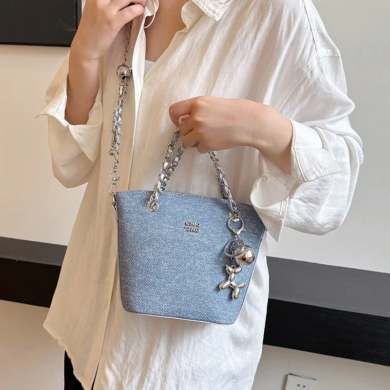 Cwatcun PU Shoulder Bag Women's Light Blue/Black/Dark Blue/Light Blue/Black/Dark Blue/Dark Blue/Sky Blue/Light Blue-16