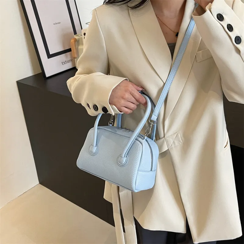 Cwatcun PU One Shoulder Handbag, Crossbody Bag Regular Women's White/Sky Blue/Yellow/Black/Pink-9