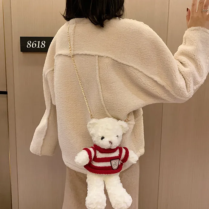 Cwatcun Plush Handbag Crossbody Bag Regular Unisex-12