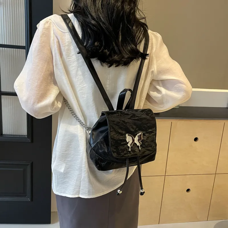 Cwatcun PU Handbag Backpack Regular Women's Ecru/Silver/Green/Blue/Pink/Black-45