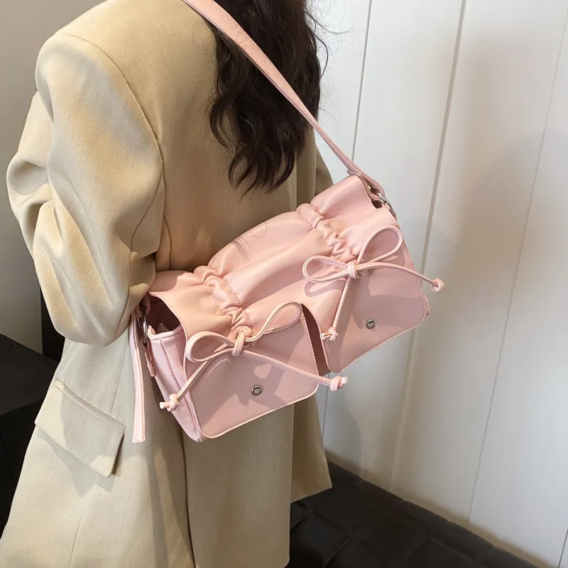 Cwatcun PU Crossbody Shoulder Bags Regular Women's White/Silver/Pink/Black-13