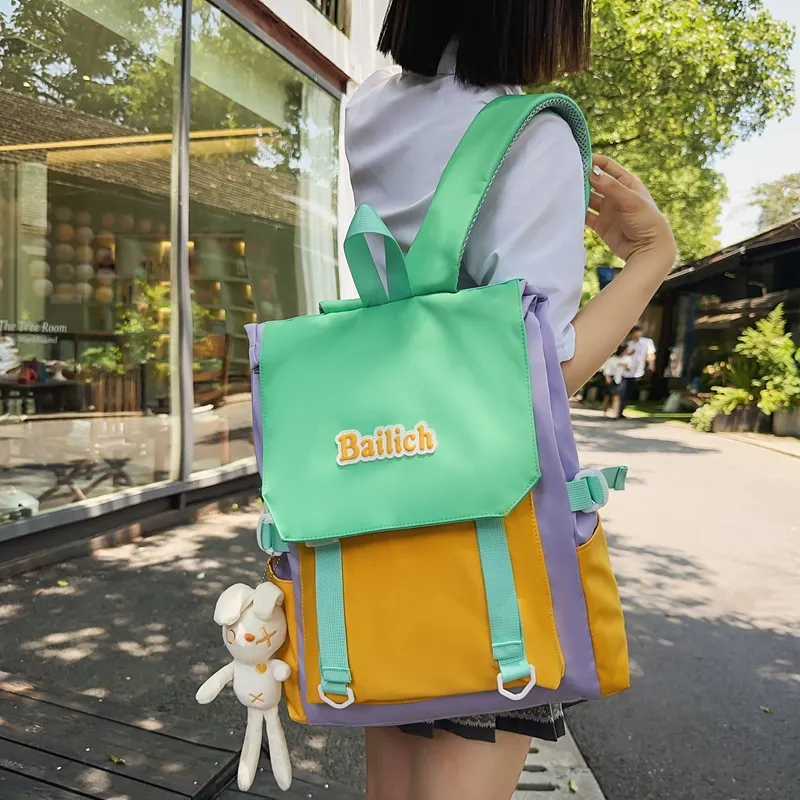 Cwatcun Nylon Backpack Women's Multicolor-2