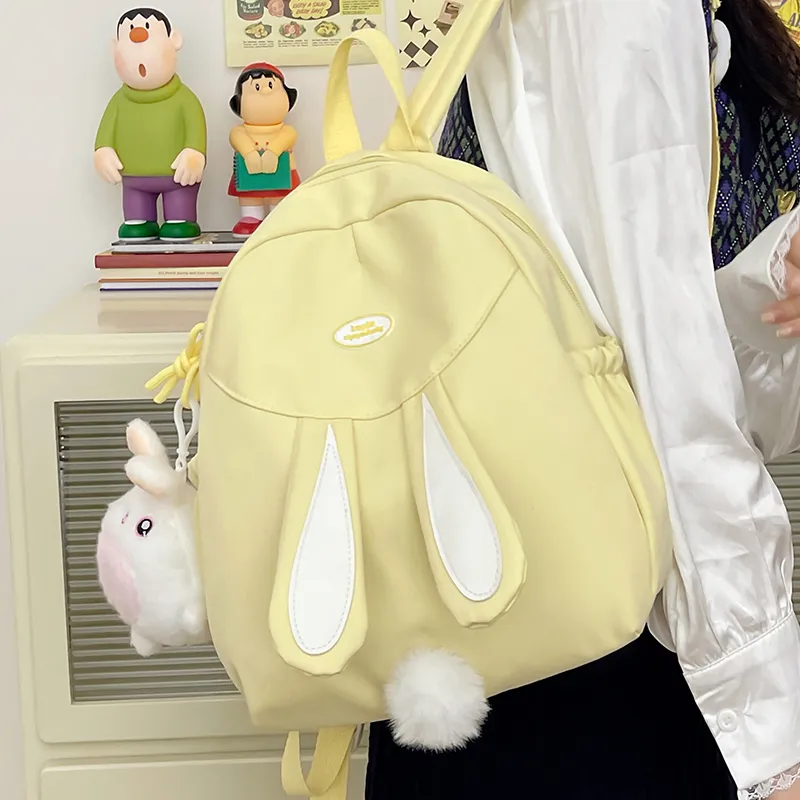 Cwatcun Polyester Backpack Women's White/Pink/Blue/Black/Yellow-18
