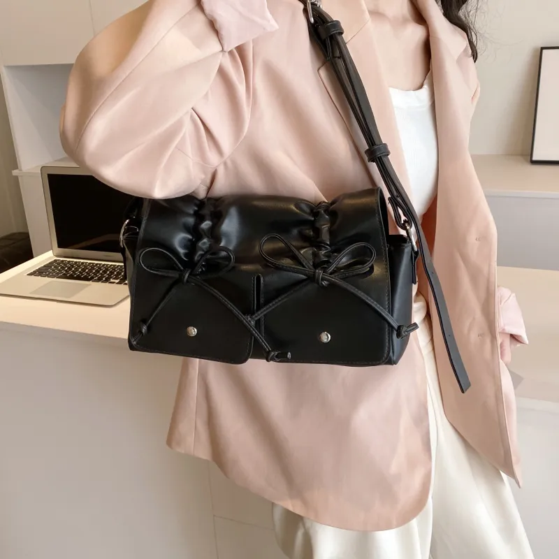 Cwatcun PU Crossbody Shoulder Bags Regular Women's White/Silver/Pink/Black-28