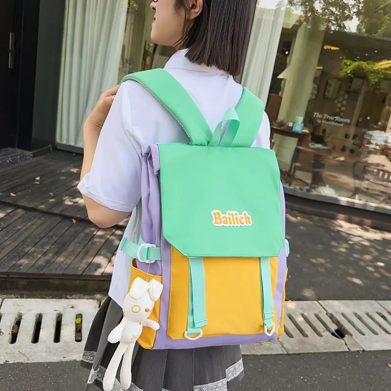Cwatcun Nylon Backpack Women's Multicolor-1