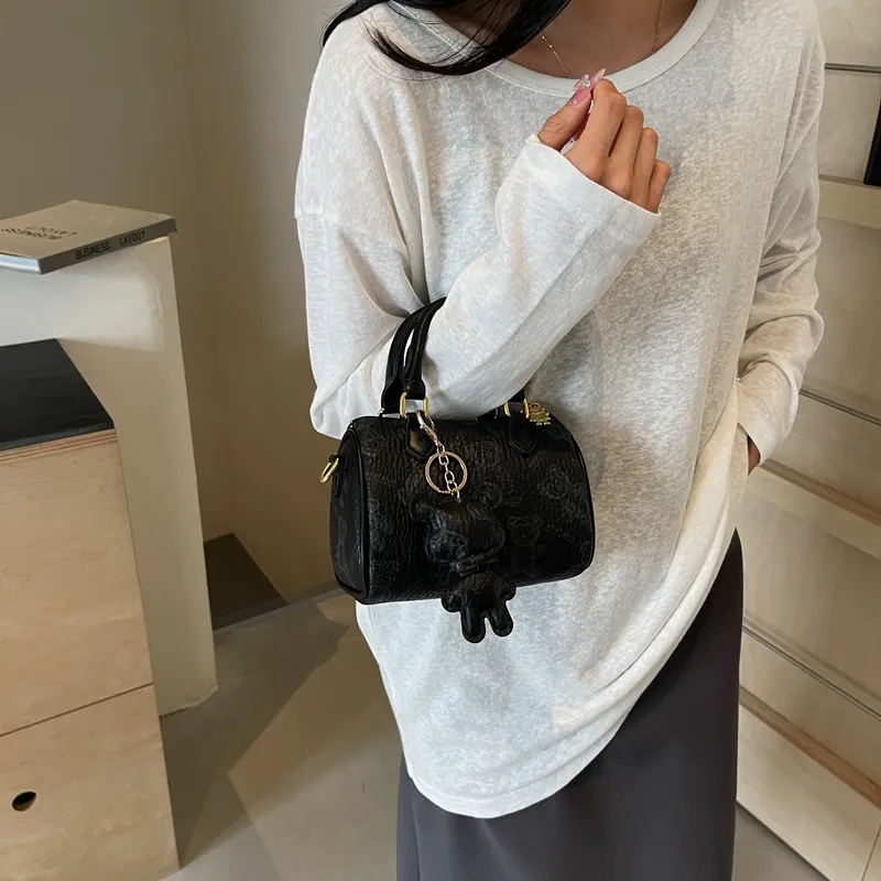 Cwatcun PU Shoulder Bag Crossbody Bag Handbag Women's Ecru/Brown/Pink/Black-19