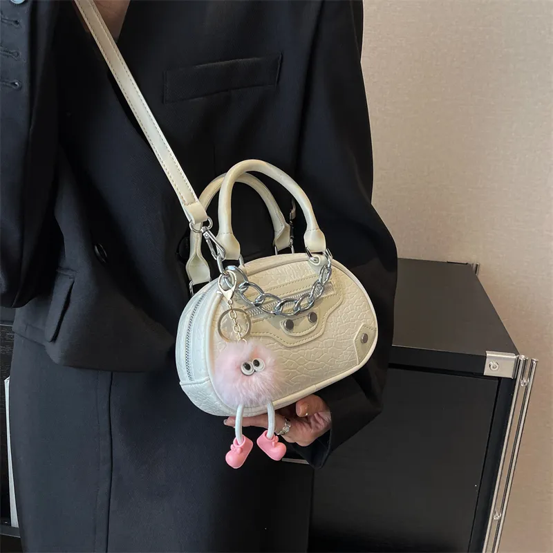 Rainbow Girl PU One Shoulder Handbag Regular Women's White/Black/Pink/Beige/Yellow-5
