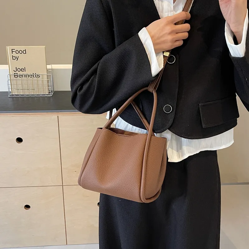 Cwatcun PU Shoulder Bag, Crossbody Bag, Handbag Regular Women's Ecru/Khaki/Black/Coffee-19