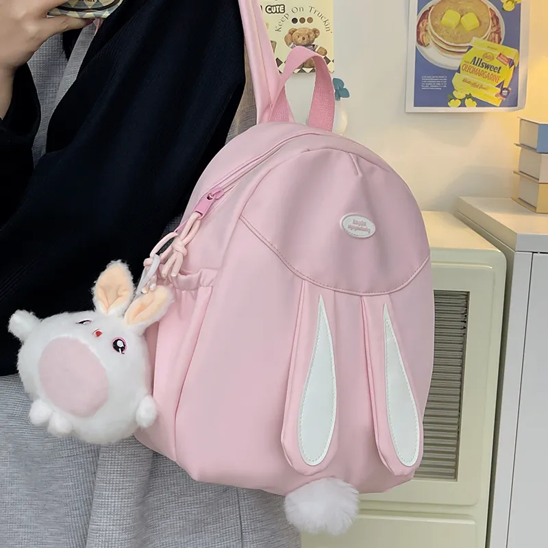 Cwatcun Polyester Backpack Women's White/Pink/Blue/Black/Yellow-8