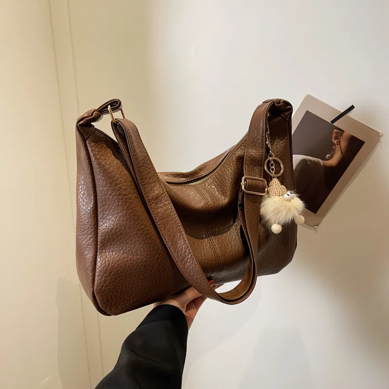 Cwatcun PU Crossbody Bag Regular Women's Ecru/Black/Brown/Coffee-31