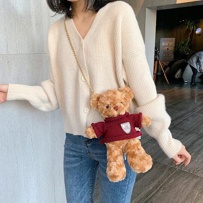 Cwatcun Plush Handbag Crossbody Bag Regular Unisex-5