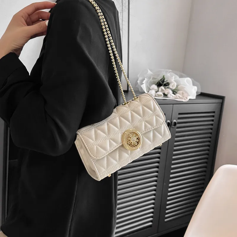 Cwatcun PU Shoulder Bag Crossbody Bag Regular Women's White/Black-2