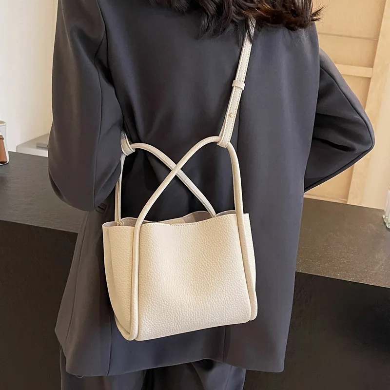 Cwatcun PU Shoulder Bag, Crossbody Bag, Handbag Regular Women's Ecru/Khaki/Black/Coffee-1