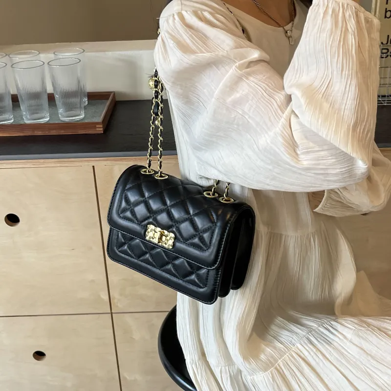 Cwatcun Pu Crossbody Bag, Shoulder Bag Women's Black/Ecru-4