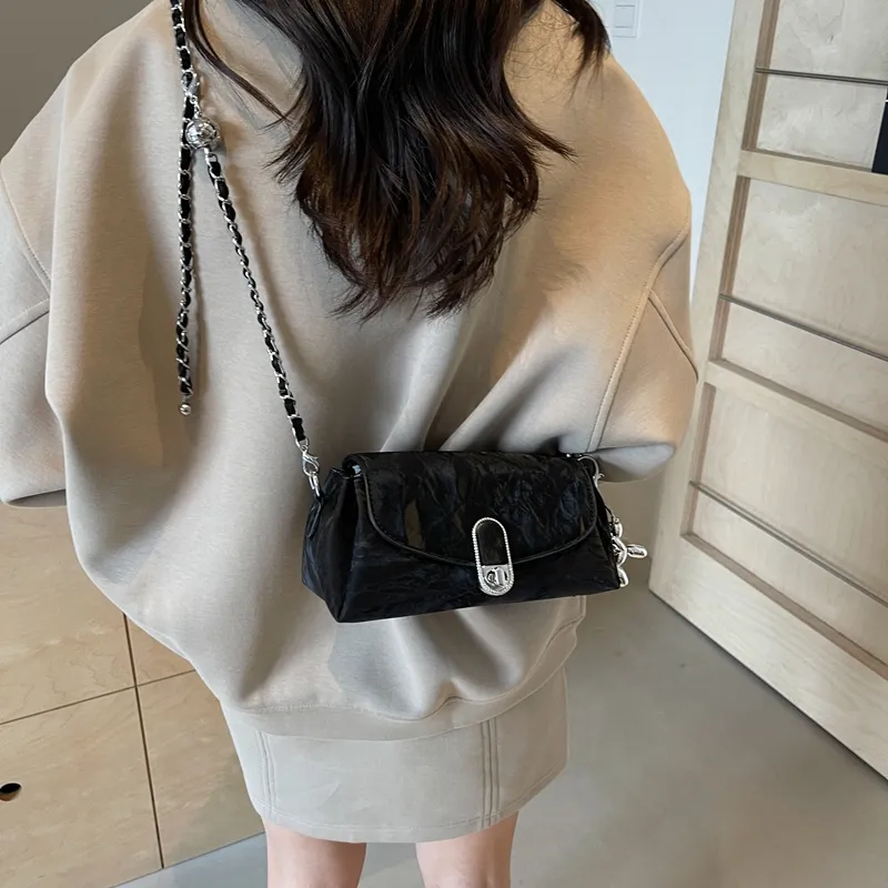 Cwatcun PU Crossbody Bag, Shoulder Bag Women's Silver/Ecru/Green/Black-17