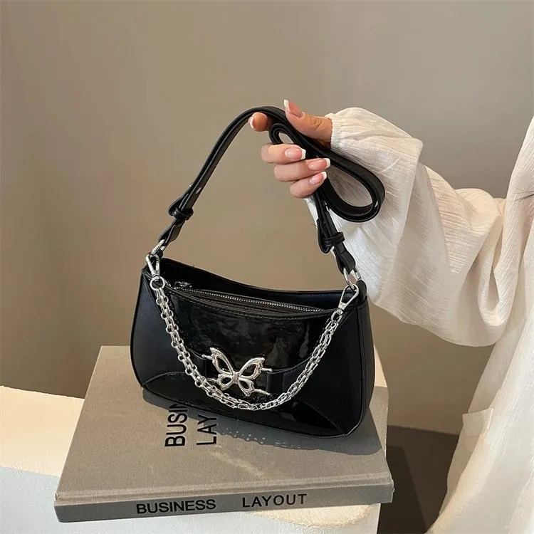 Cwatcun PU Crossbody Bag Regular Women's White/Silver/Black-8