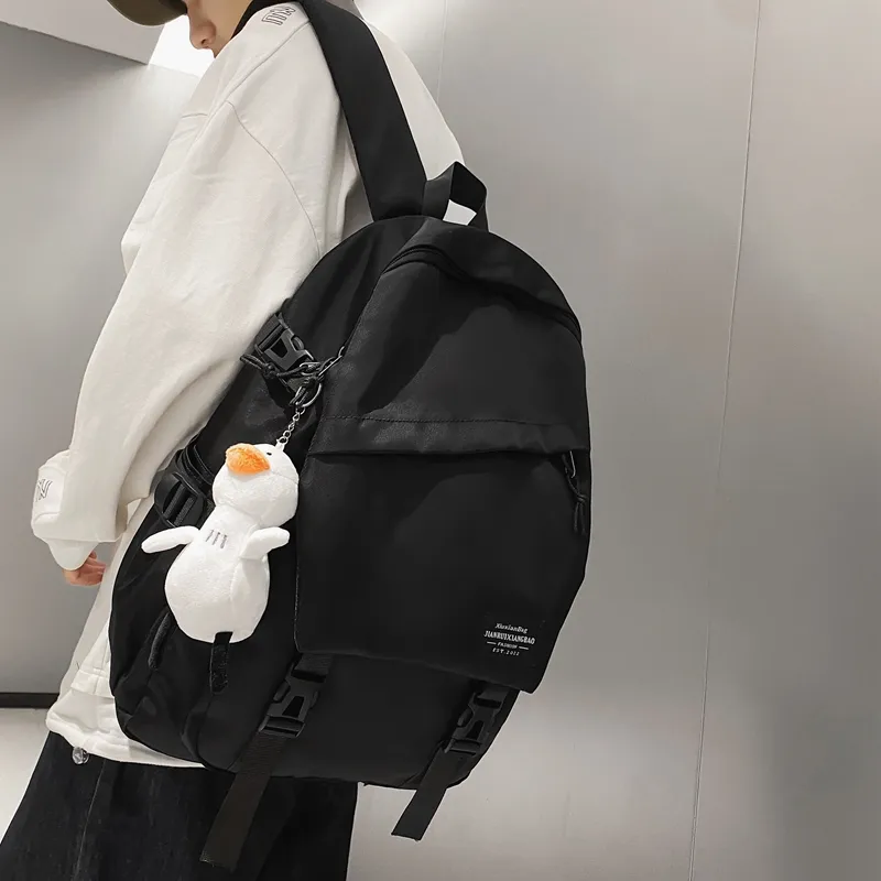 Cwatcun Nylon Backpack Unisex White/Black-7