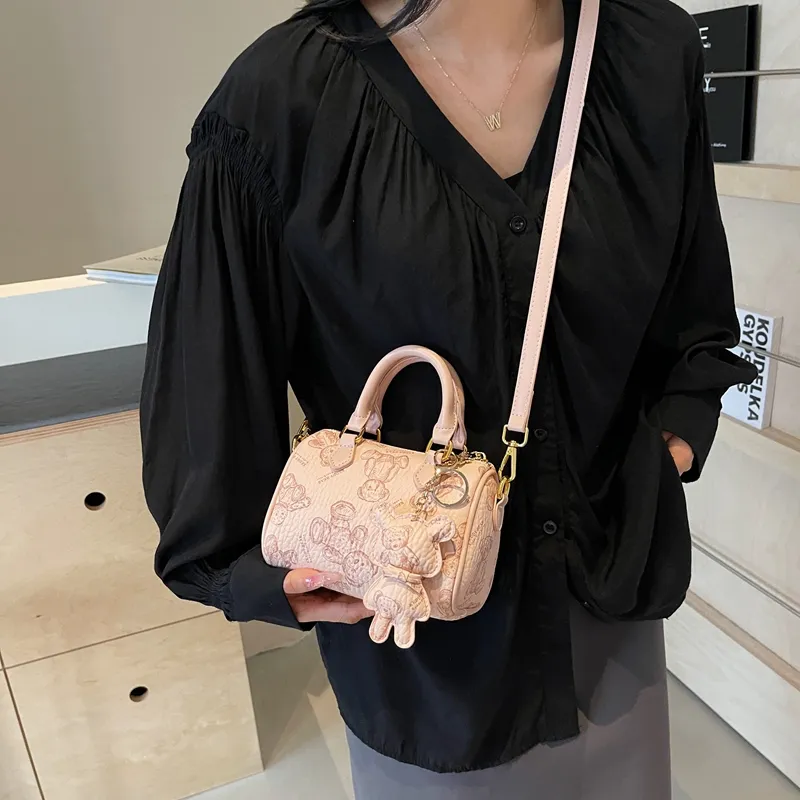 Cwatcun PU Shoulder Bag Crossbody Bag Handbag Women's Ecru/Brown/Pink/Black-14