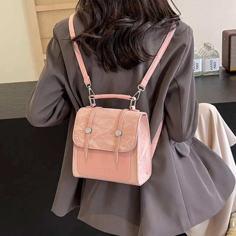 Cwatcun PU Backpack Regular Women's Silver/Black/Pink/Beige-18