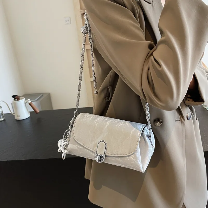 Cwatcun PU Crossbody Bag, Shoulder Bag Women's Silver/Ecru/Green/Black-1