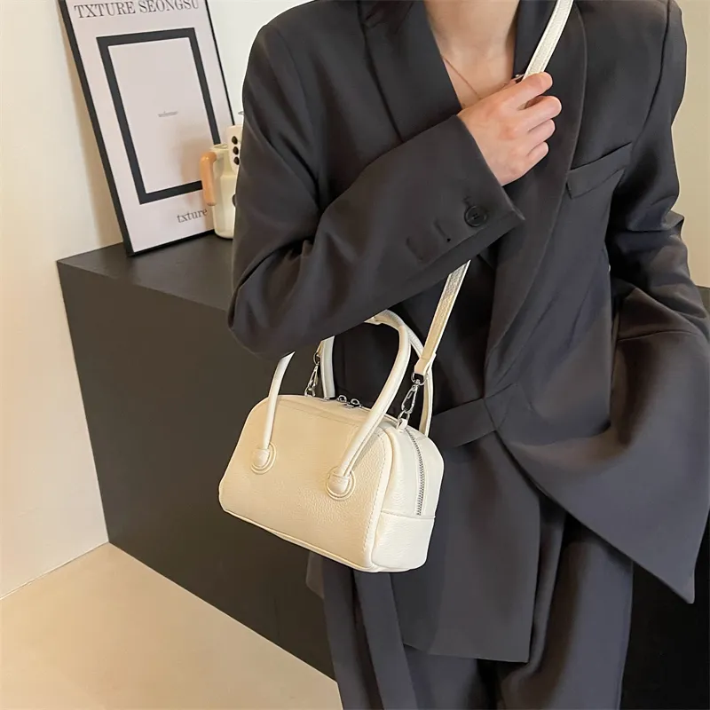 Cwatcun PU One Shoulder Handbag, Crossbody Bag Regular Women's White/Sky Blue/Yellow/Black/Pink-4