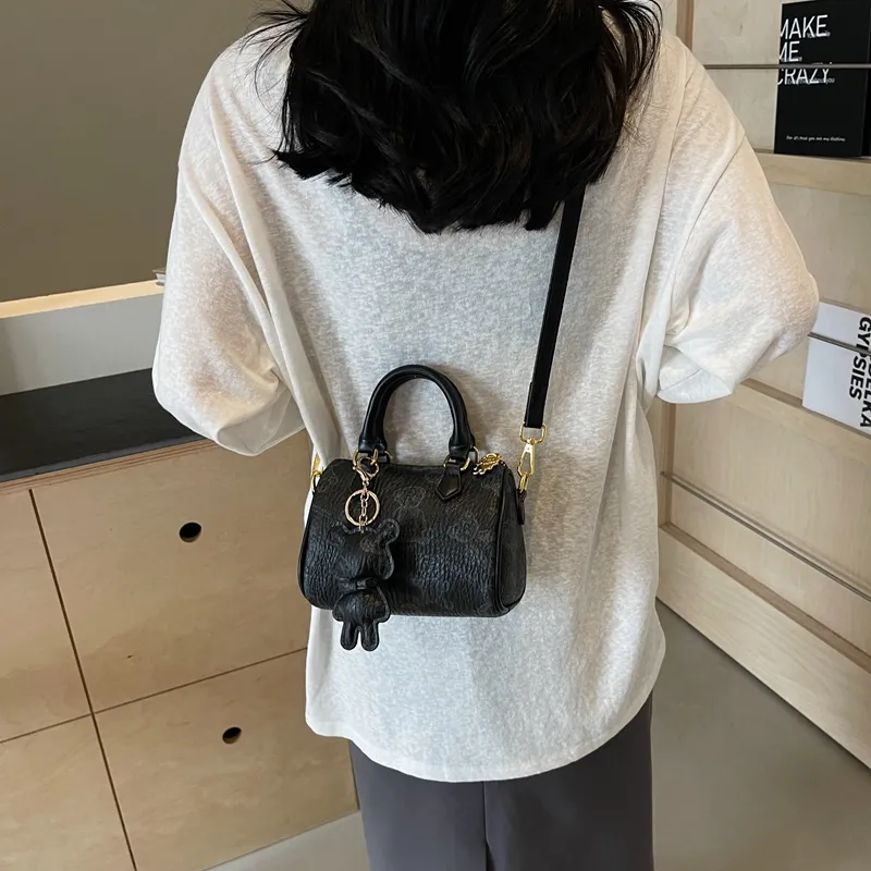 Cwatcun PU Shoulder Bag Crossbody Bag Handbag Women's Ecru/Brown/Pink/Black-22