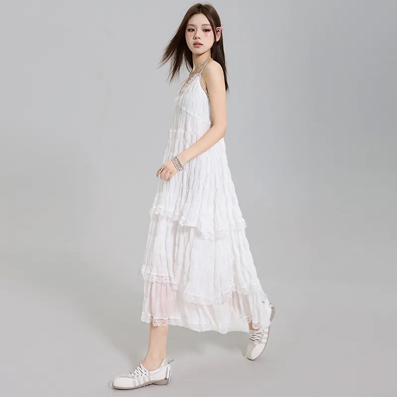 7 SEVFUN Slip Dresses Women's White-3