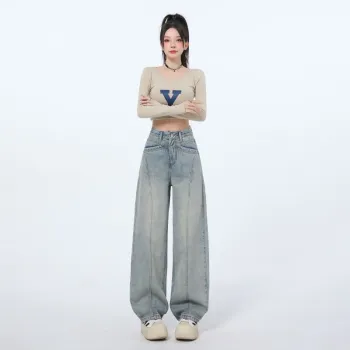 7 SEVFUN Bootcut Scimitar American Vintage Jeans Unisex Light Blue