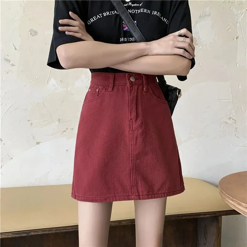 7 SEVFUN Denim Short Skirts Women's-5