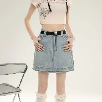 7 SEVFUN Denim Short Skirts Women's Light