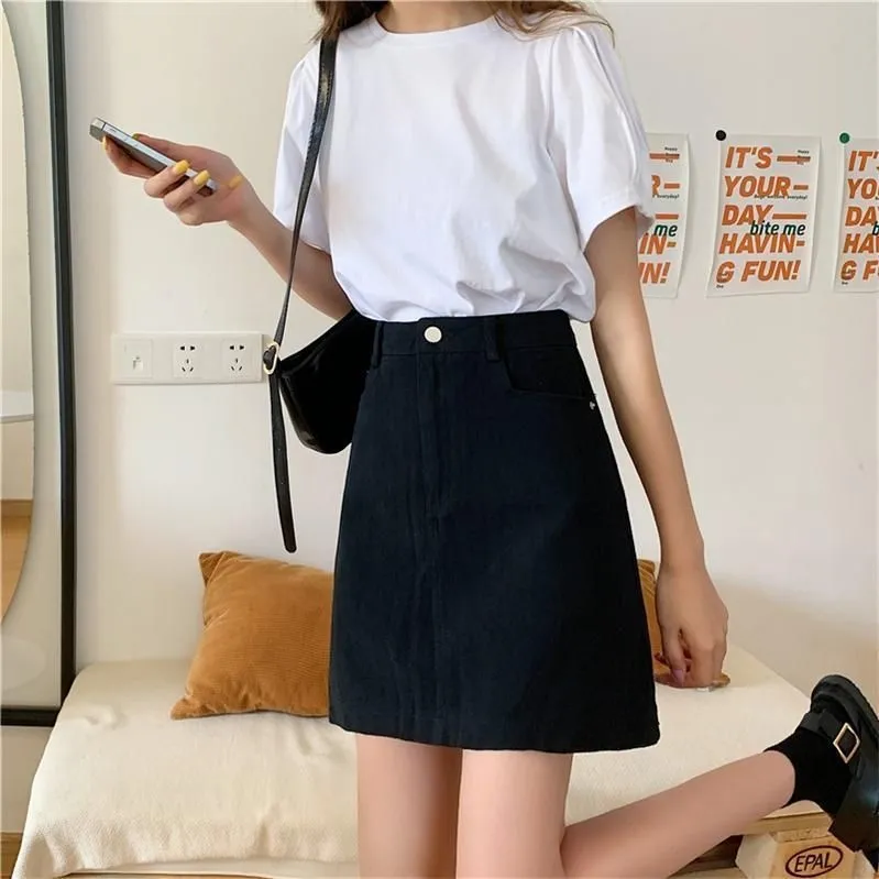 7 SEVFUN Denim Short Skirts Women's-1