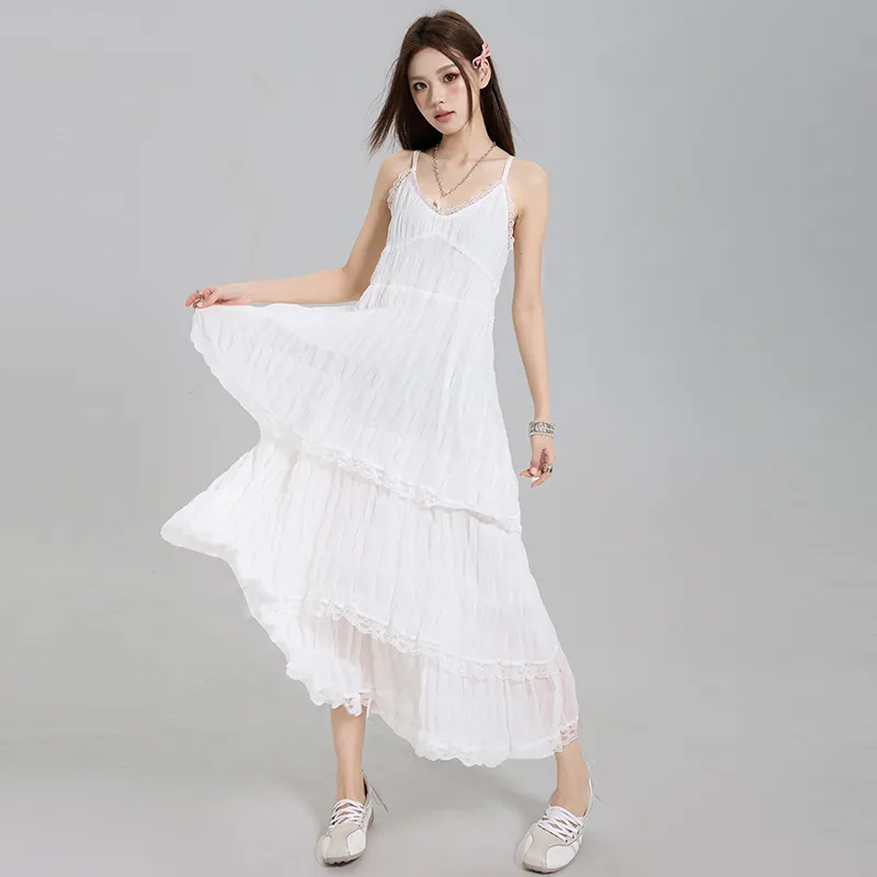 7 SEVFUN Slip Dresses Women's White-5