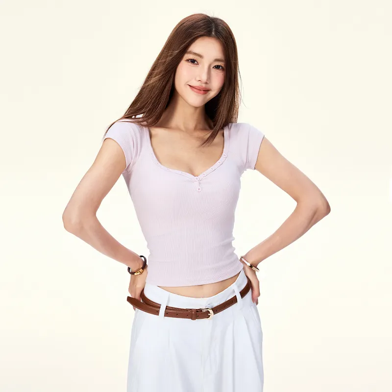 7 SEVFUN Leg of Mutton Sleeve T Shirt Women's-4