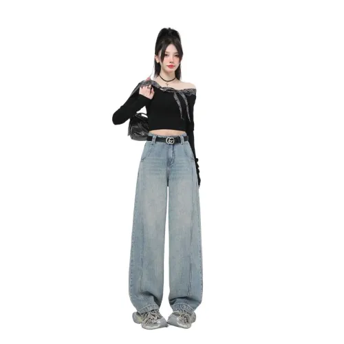 7 SEVFUN Casual Pants Unisex Light Blue