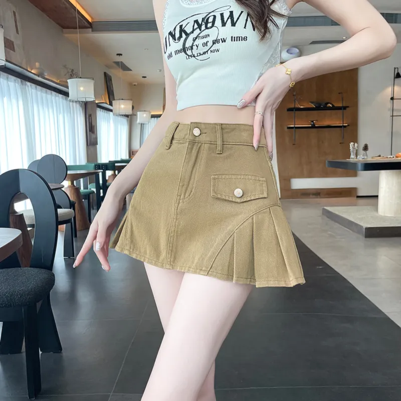 7 SEVFUN Denim Short Skirts Women's-5