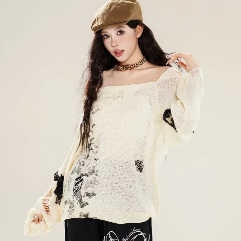 7 SEVFUN Trendy Versatile Fashion Sweater Women's Apricot-5