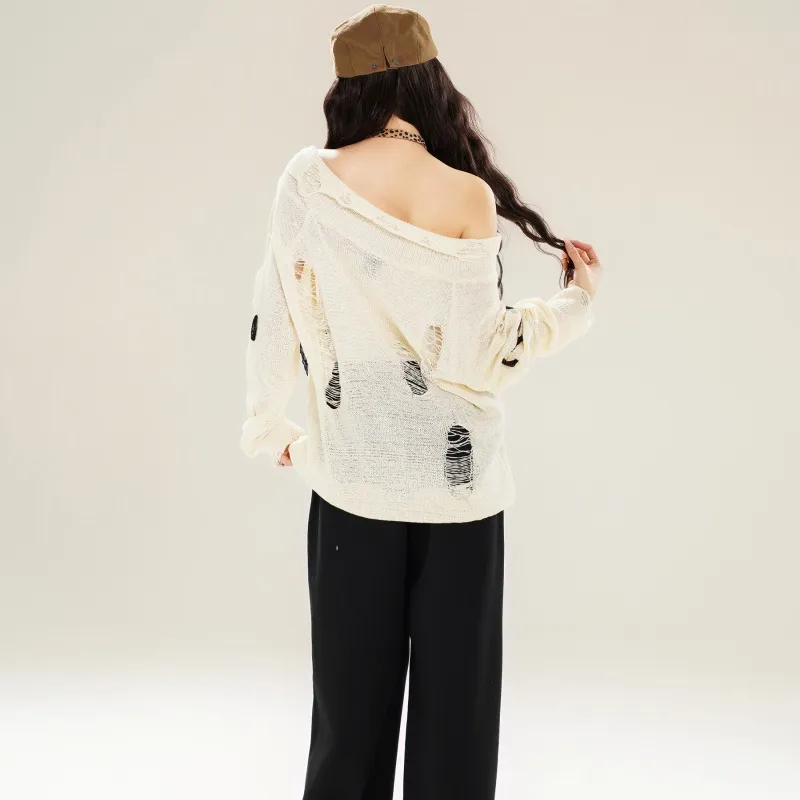7 SEVFUN Trendy Versatile Fashion Sweater Women's Apricot-4