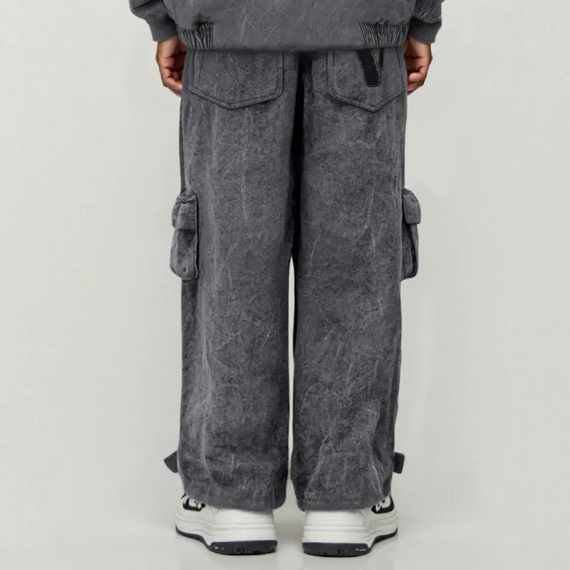 VLONE Gothic Letter Collection Large Logo Collection Cargo Pants Unisex-8