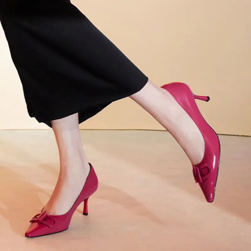 73Hours Double sided Charm Series Slim Heel High Heels 6.5cm Women's-5