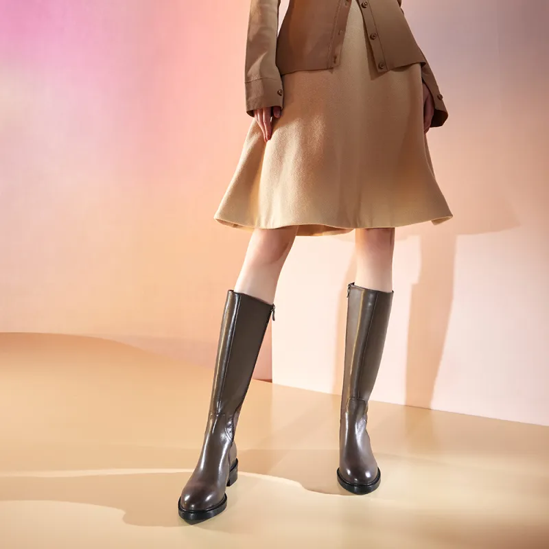 73Hours Women's Celebrity Streetwear Knee-high Boots 3cm Women's-12