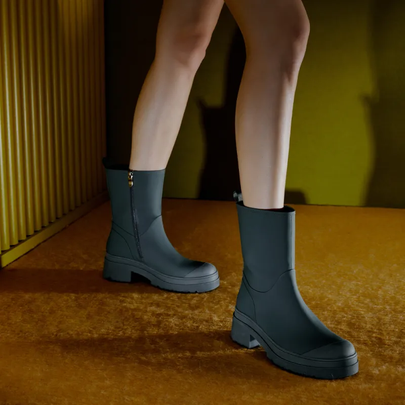 73Hours Holiday Park Ankle Boots 6.5cm Women's Blue-4