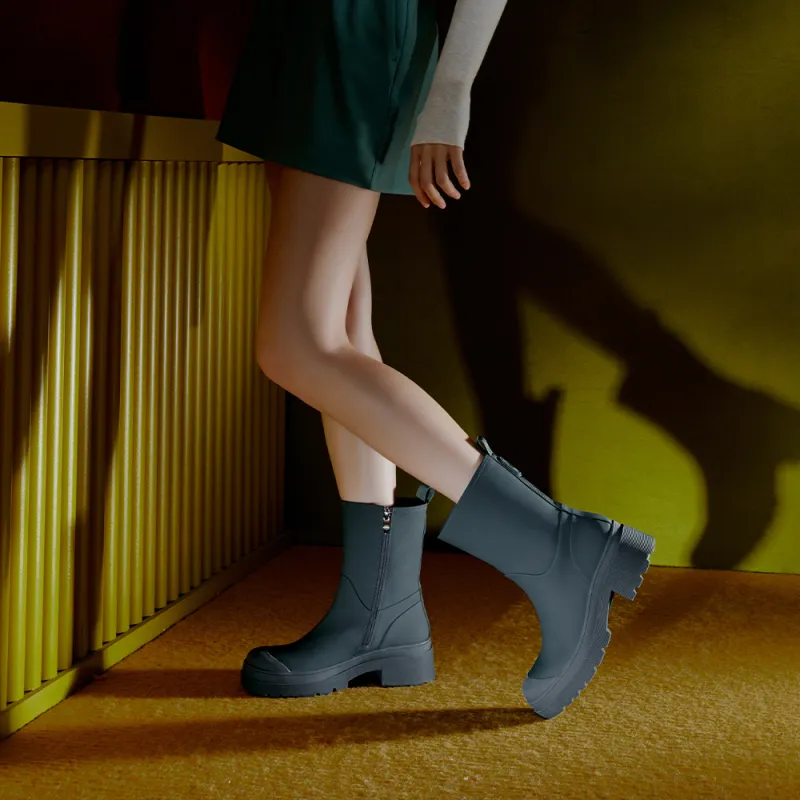 73Hours Holiday Park Ankle Boots 6.5cm Women's Blue-5
