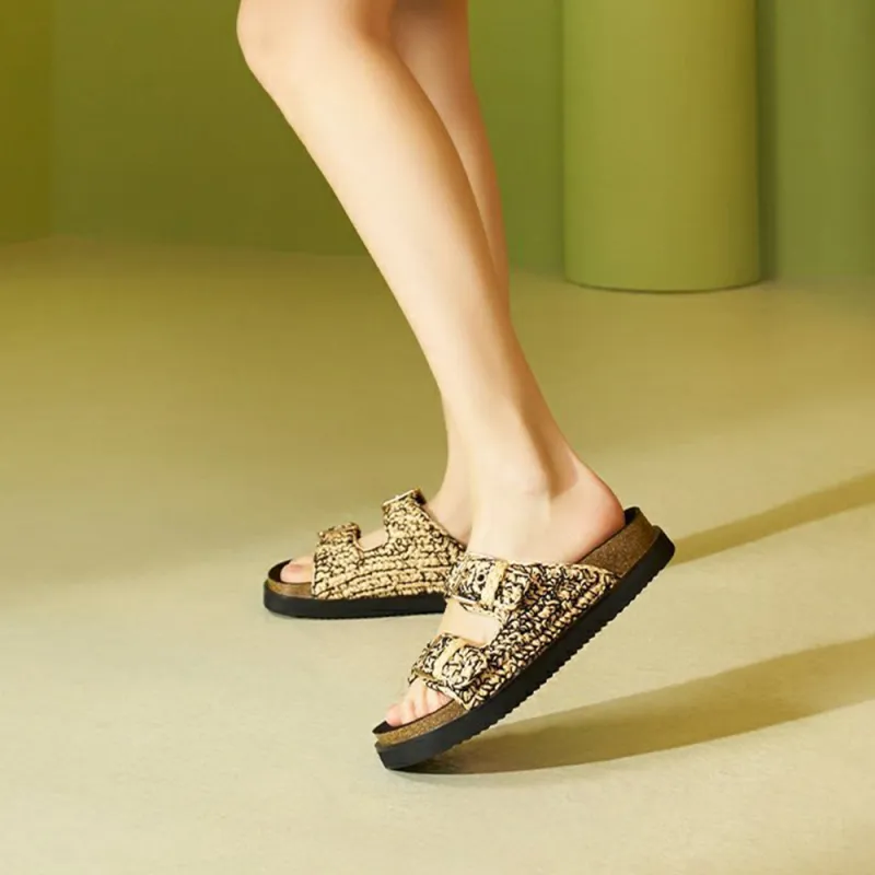 73Hours Quick Drying, Slip Resistant, Odor Resistant Slide Slippers Women's Black Apricot-5