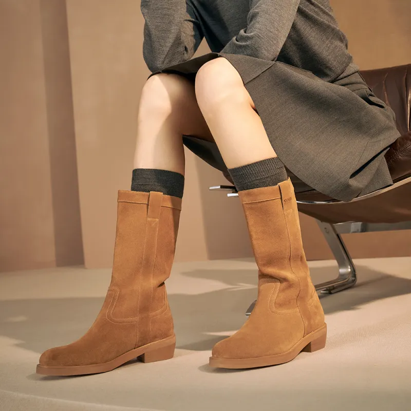 73Hours Ankle Boots 3cm Women's Brown-4