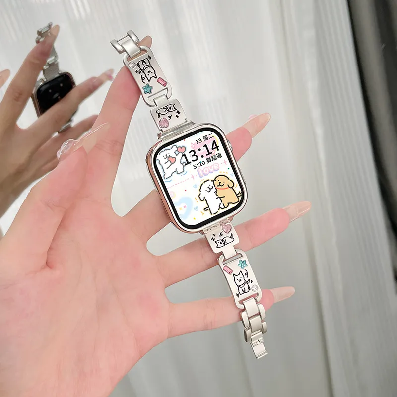 Wepro Compatibility With S10 Generation Apple Watch S9, S8, S7, SE, And Ultra 2. Apple Compatibility Watch Band Metal-0