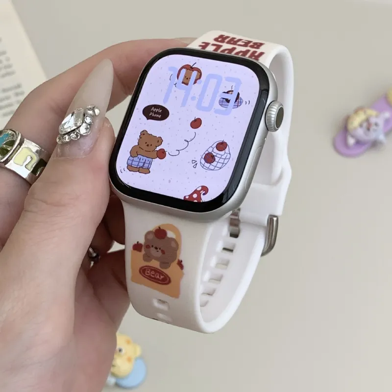 Vobafe Apple Compatibility Watch Band Silicone Material-19