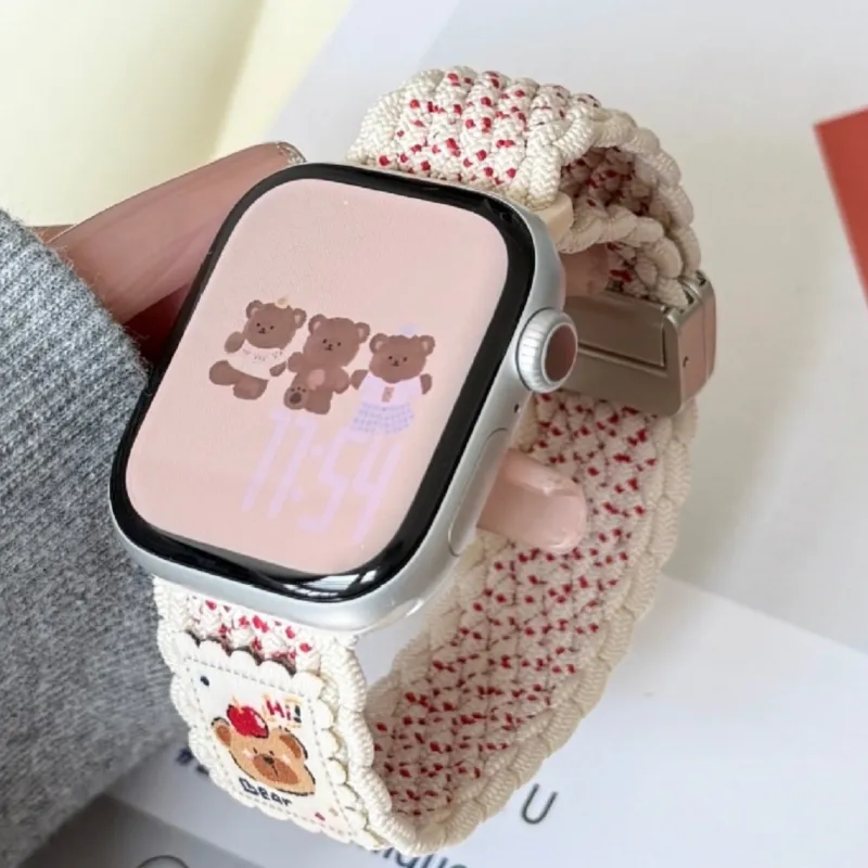 Vobafe Compatibility With Apple Watch Series 9/S8/S7/S10 SE/Ultra 2 Watch Band Apple Compatibility Fabric Material-13