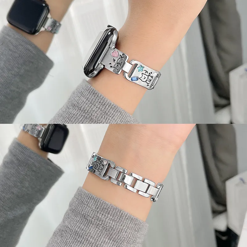 Wepro Compatibility With S10 Generation Apple Watch S9, S8, S7, SE, And Ultra 2. Apple Compatibility Watch Band Metal-5